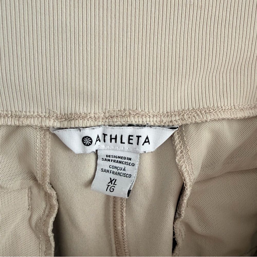 Athleta Venice Jogger Pants Women XL Beige MidRise Lightweight Travel Athleisure - Picture 12 of 13